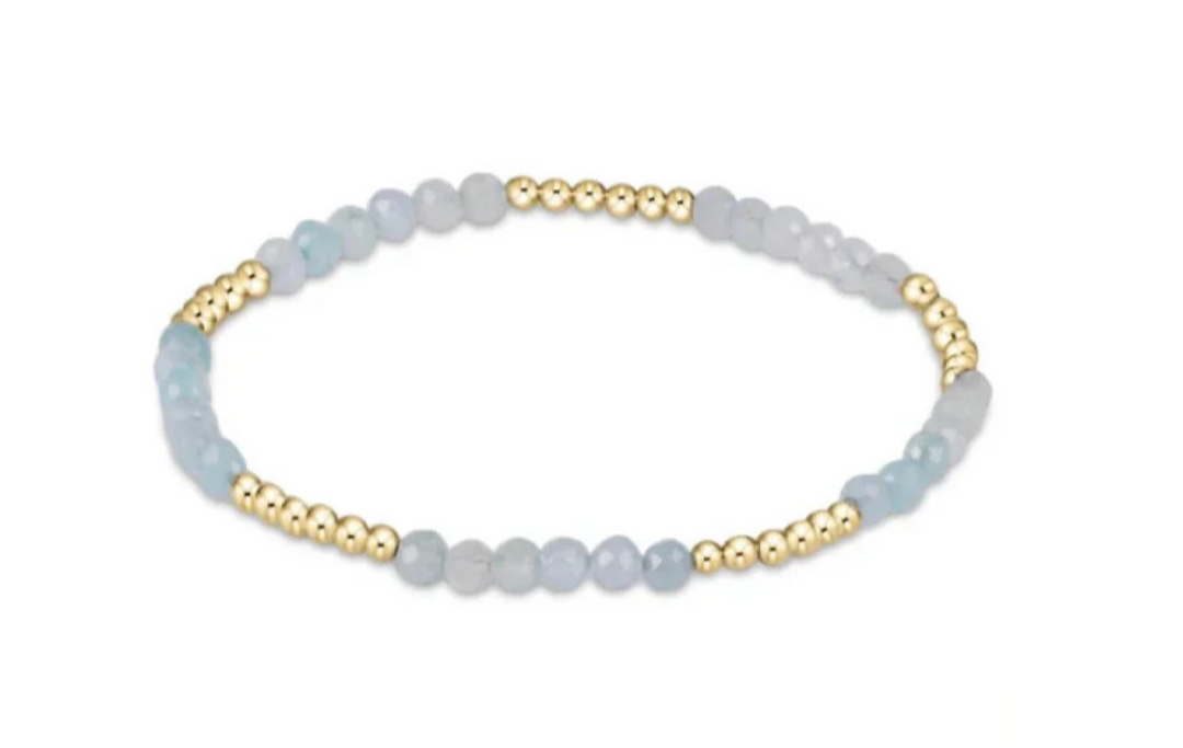 ENewton Classic Blissful Pattern 2.5mm Bead Bracelet - Aquamarine - Gabrielle's Biloxi