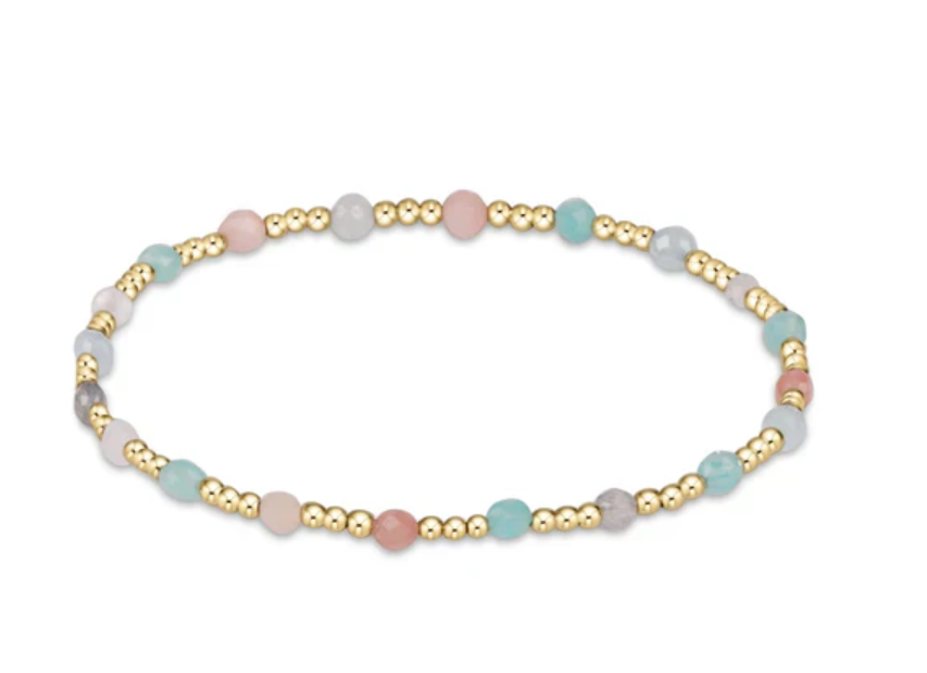 ENewton Gemstone Gold Sincerity Pattern 3mm Bead Bracelet - Hot Mess SS25 - Gabrielle's Biloxi