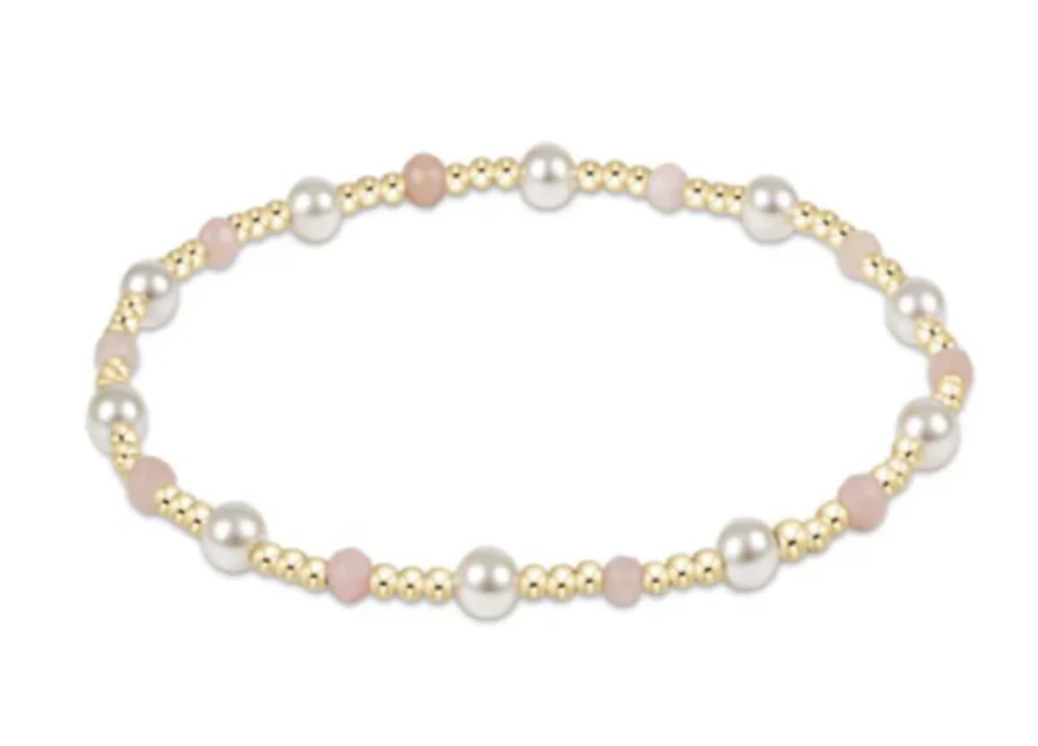 ENewton Pearl Sincerity Pattern 4mm Bead Bracelet - Pink Opal - Gabrielle's Biloxi