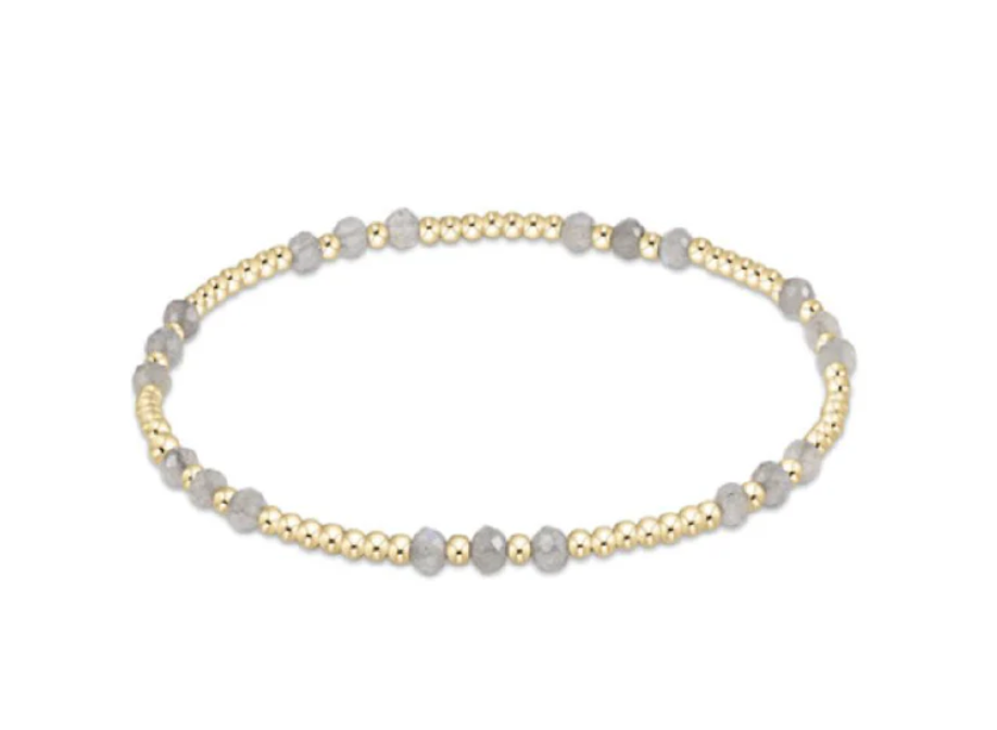 ENewton Gemstone Gold Joy Pattern 3mm Bead Bracelet - Labradorite - Gabrielle's Biloxi