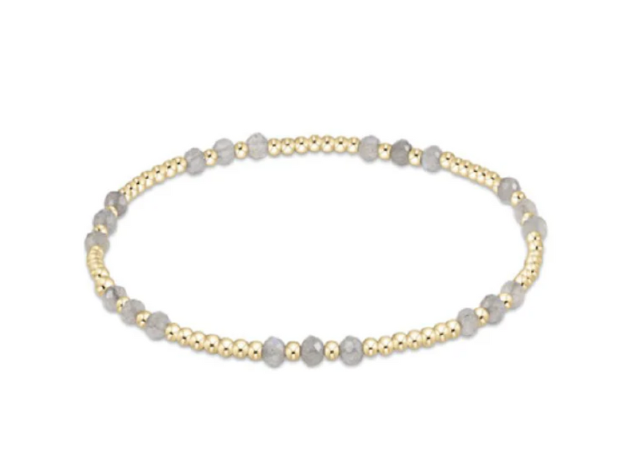 ENewton Gemstone Gold Joy Pattern 3mm Bead Bracelet - Labradorite - Gabrielle's Biloxi