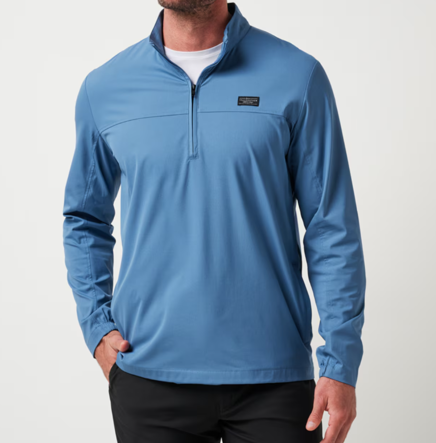 Travis Mathew Wanderlust Quarter Zip - Copen Blue - Gabrielle's Biloxi