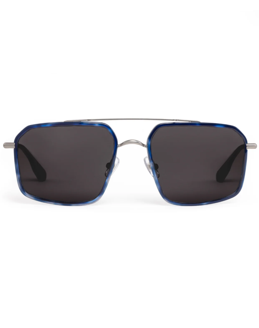 KREWE Summit Matte Raw Stainless Steel + Indigo Tortoise - Gabrielle's Biloxi