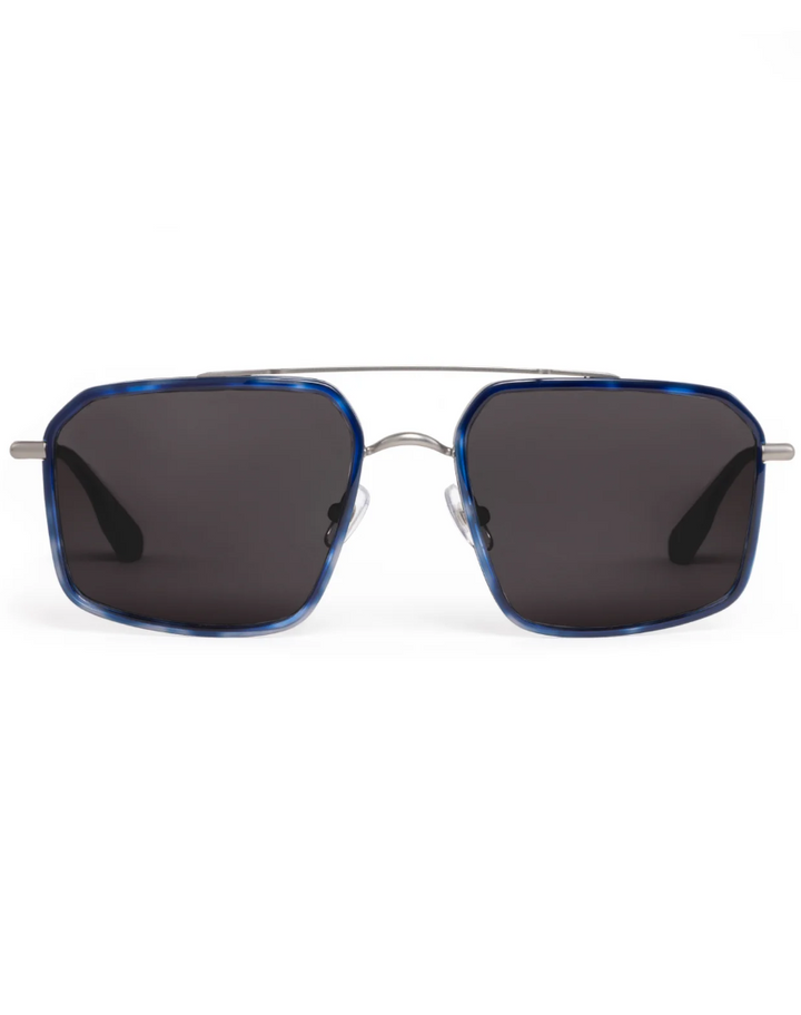KREWE Summit Matte Raw Stainless Steel + Indigo Tortoise - Gabrielle's Biloxi