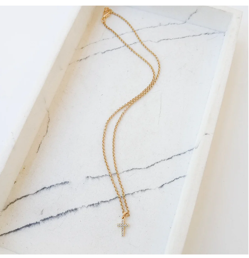 Virtue Small Rolo w/ Petite Pave Cross - Gabrielle's Biloxi