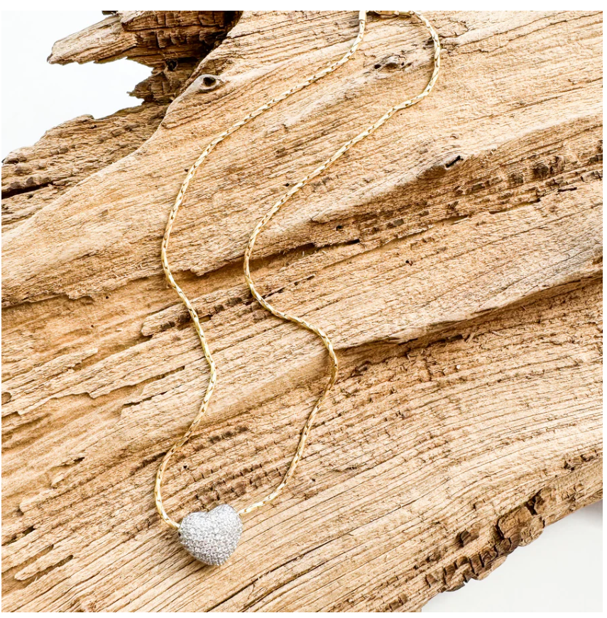 VIrtue Cz Petite Slide Heart - Silver - Gabrielle's Biloxi