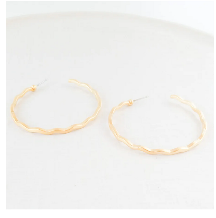 The Claire Zig Zag Hoops - Gabrielle's Biloxi