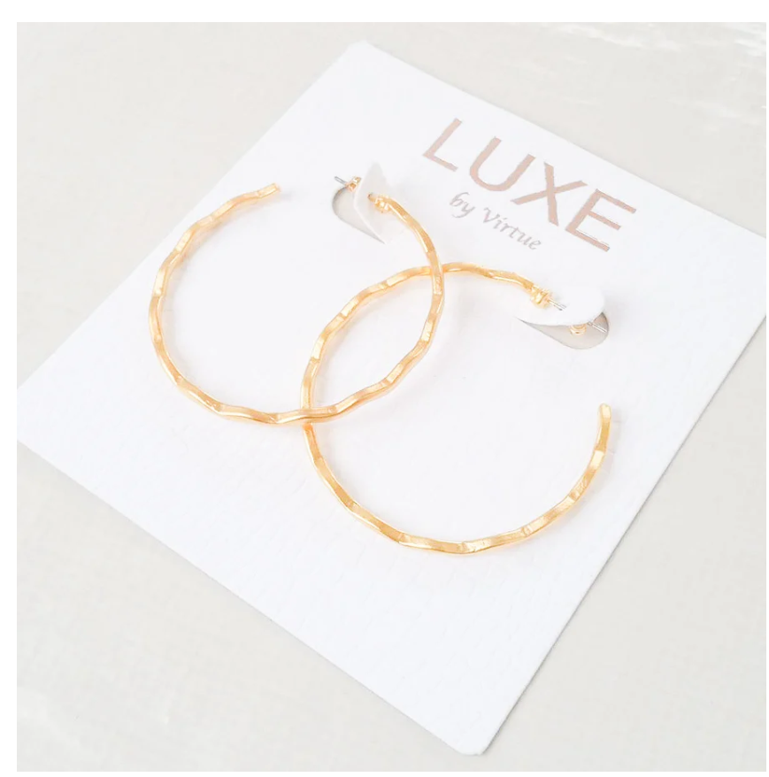 The Claire Zig Zag Hoops - Gabrielle's Biloxi