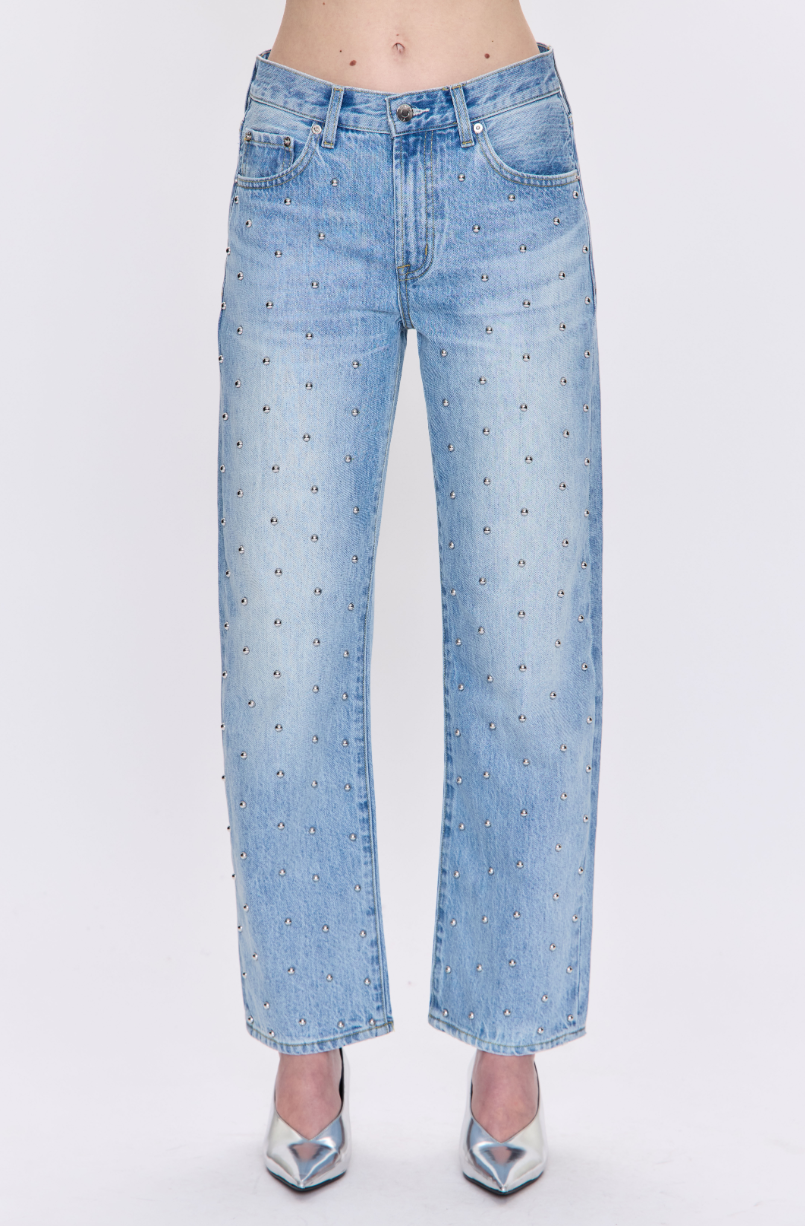 Pistola Lexi Mid Rise Bowed Straight Jean - Aries - Gabrielle's Biloxi