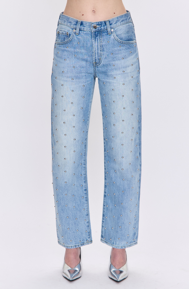 Pistola Lexi Mid Rise Bowed Straight Jean - Aries - Gabrielle's Biloxi