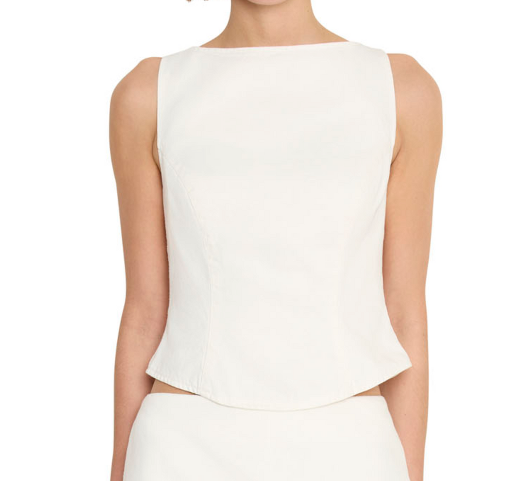 Amanda Uprichard Lielle Top - White - Gabrielle's Biloxi