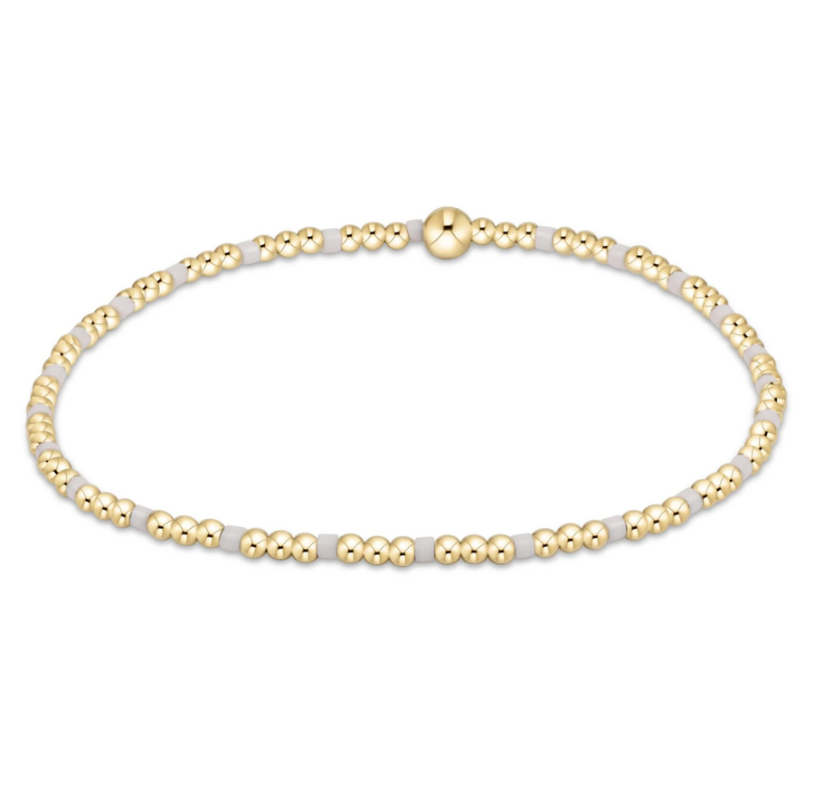 Enewton Hope Sincerity Pattern 2mm Bead Bracelet - White - Gabrielle's Biloxi