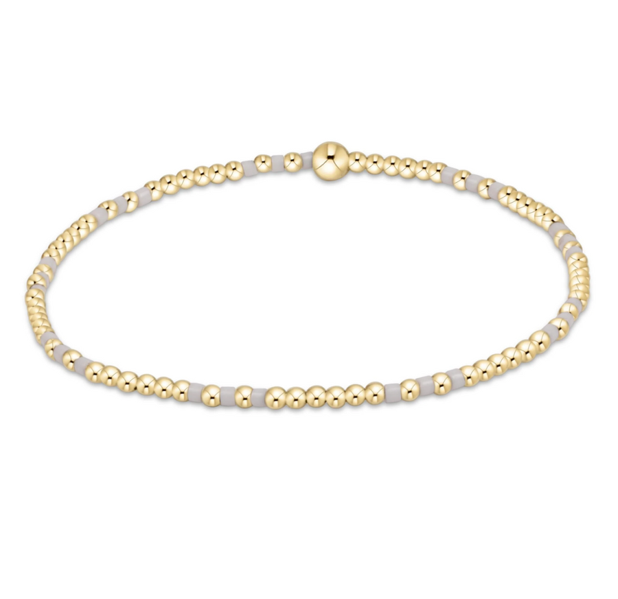 ENewton Hope Joy Pattern 2mm Bead Bracelet - White - Gabrielle's Biloxi
