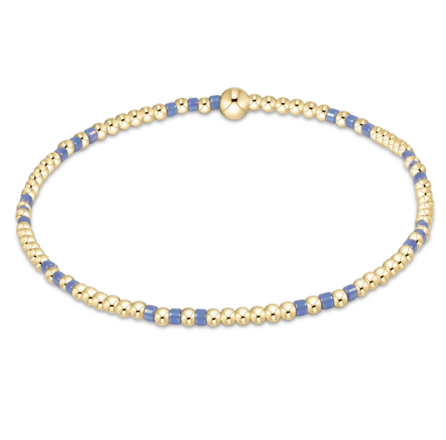 ENewton Hope Joy Pattern 2mm Bead Bracelet - Bright Blue - Gabrielle's Biloxi