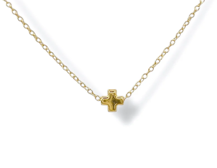 Enewton 16" Necklace Gold - Signature Cross Small Gold - Gabrielle's Biloxi