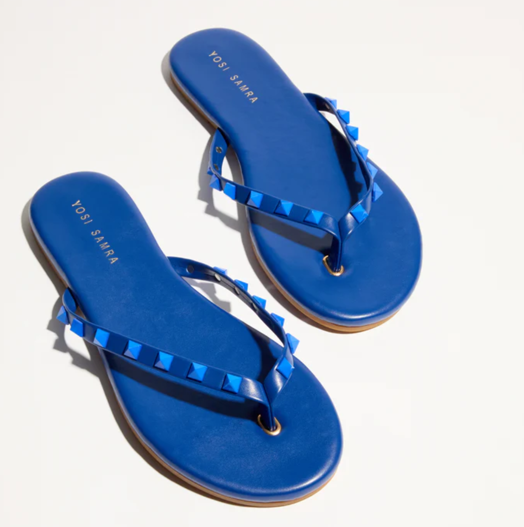 Yosi Samra Rivington Stud Flip Flop - Cobalt - Gabrielle's Biloxi