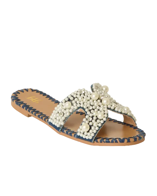 BTB Los Angeles Vela Slide - Navy - Gabrielle's Biloxi
