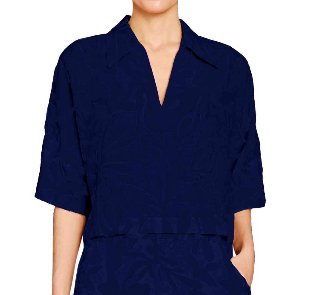 Amanda Uprichard Bryce Top - Navy - Gabrielle's Biloxi