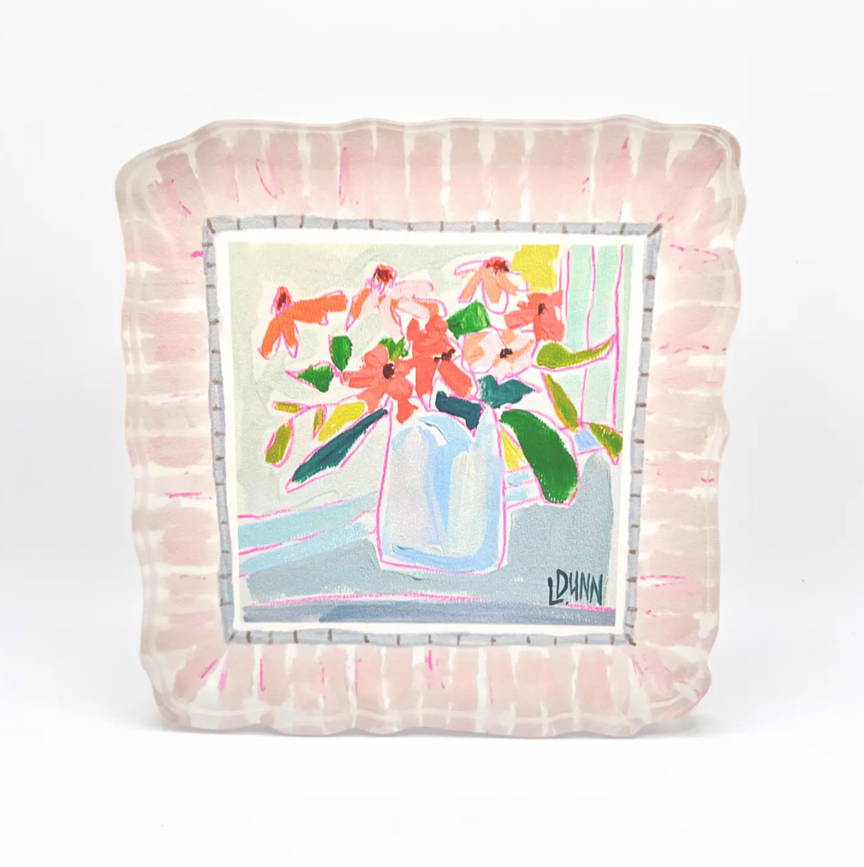 Coral Pop Acrylic Block