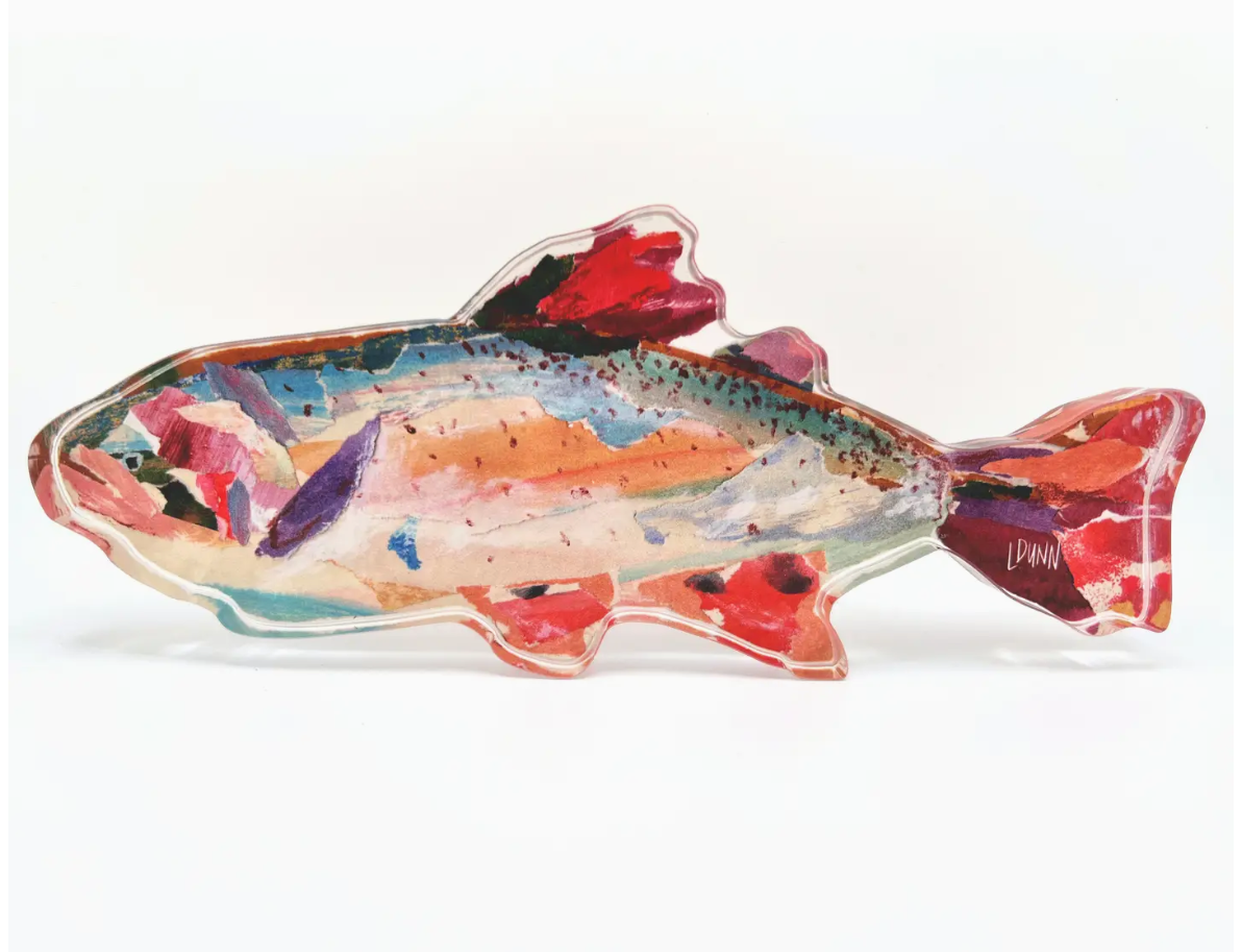 Rainbow Trout Acrylic Block - Gabrielle's Biloxi
