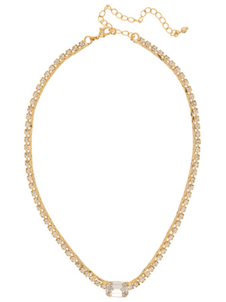 Sorrelli Eryn Pendant Necklace - Bright Gold Crystal - Gabrielle's Biloxi