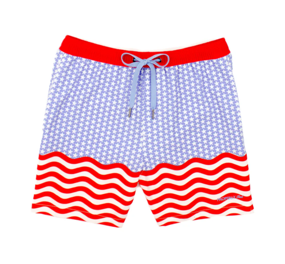 Properly Tied Riviera Swim Trunk - Freedom - Gabrielle's Biloxi