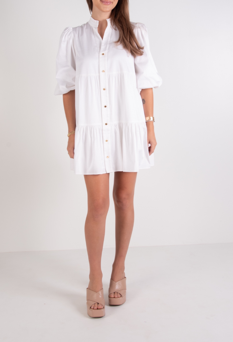 Emily McCarthy Sadie Dress - White Cotton Poplin - Gabrielle's Biloxi