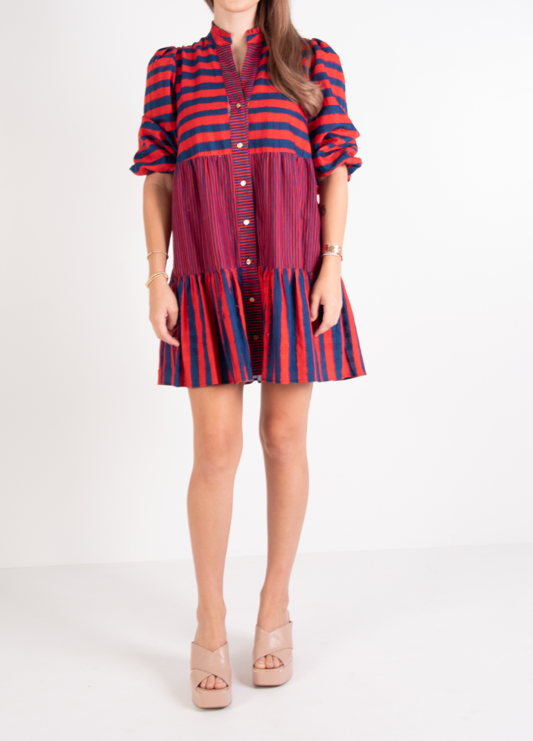 Emily McCarthy Sadie Dress - Americano Stripe - Gabrielle's Biloxi