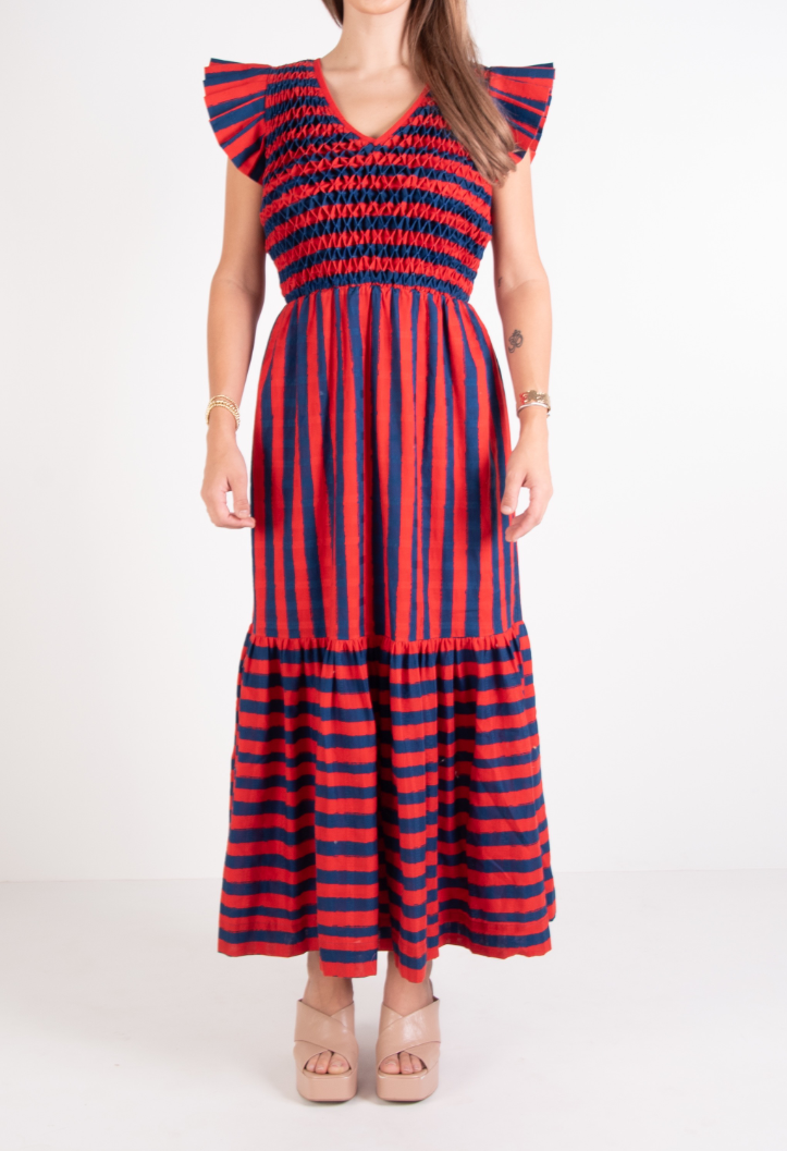 Emily McCarthy Grace	Maxi Dress - Americano Stripe - Gabrielle's Biloxi