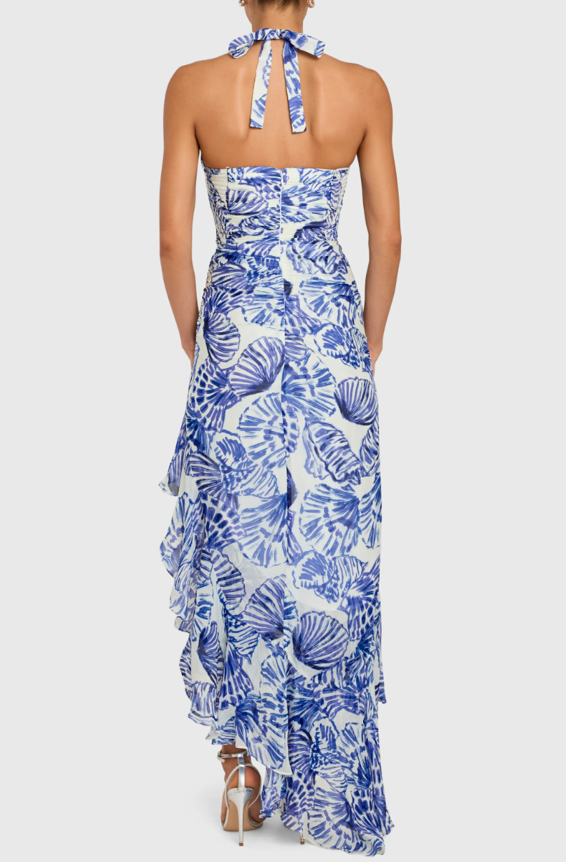 Amanda Uprichard Marabou Dress - Shell Print - Gabrielle's Biloxi