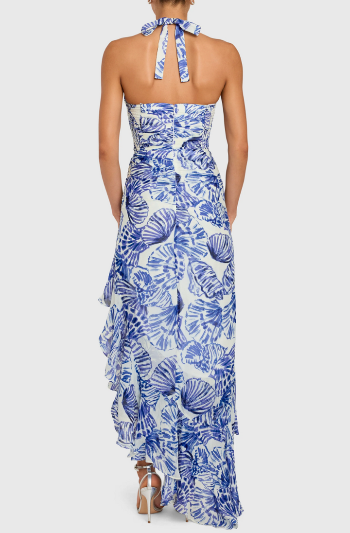 Amanda Uprichard Marabou Dress - Shell Print - Gabrielle's Biloxi