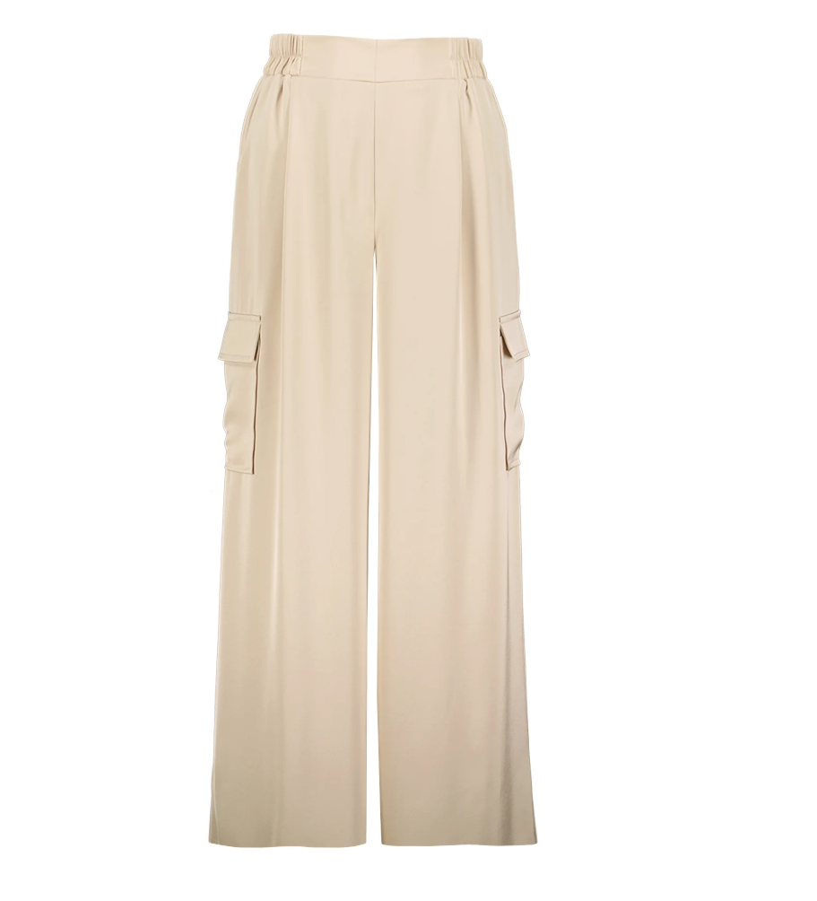 Bishop & Young Pull-on Satin Cargo Pant - Sand - Gabrielle's Biloxi