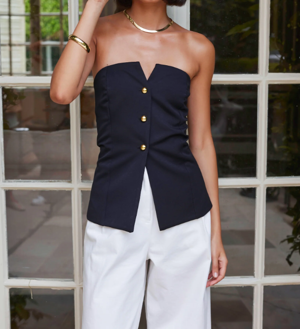Bishop & Young Payton Bustier Top - Black - Gabrielle's Biloxi