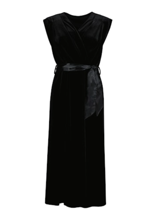 Bishop + Young Luxe Velvet Aeries Wrap Dress - Black - Gabrielle's Biloxi