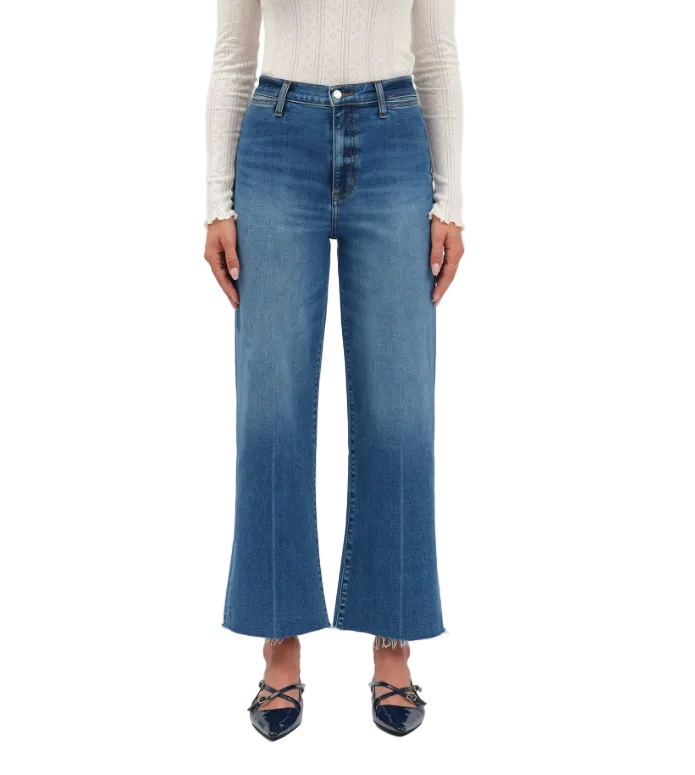 DAZE Pleaser High Rise Wide Ankle - Indigo Wave - Gabrielle's Biloxi