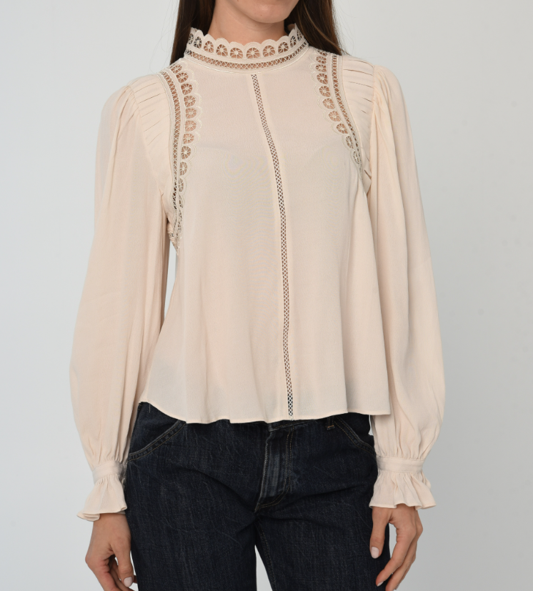 Love the Label Fiona Top - Ivory - Gabrielle's Biloxi