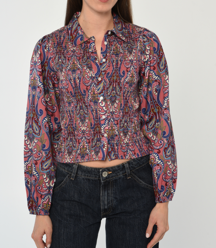 Love the Label Sohan Long Sleeve Top - Painted Lady Print - Gabrielle's Biloxi