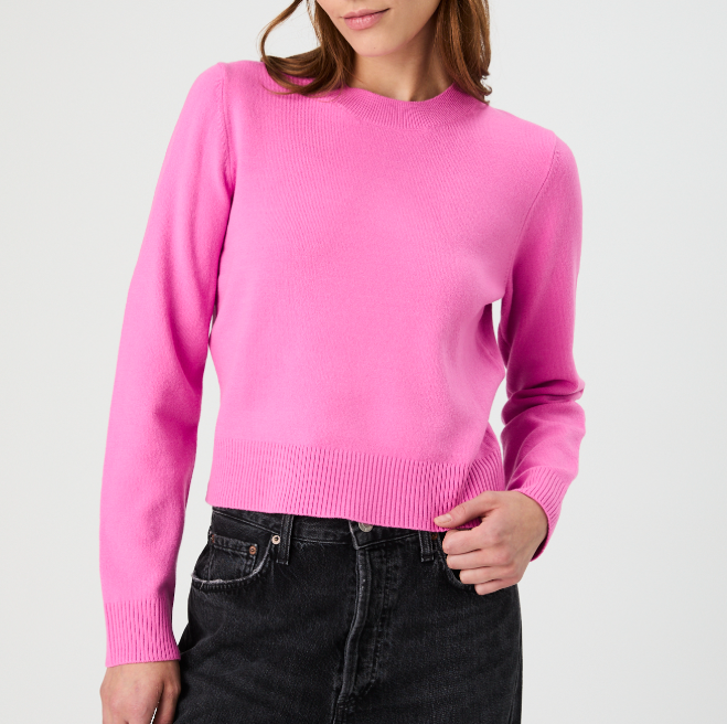 French Connection Babysoft Crewneck Sweater - Taffy Pink - Gabrielle's Biloxi
