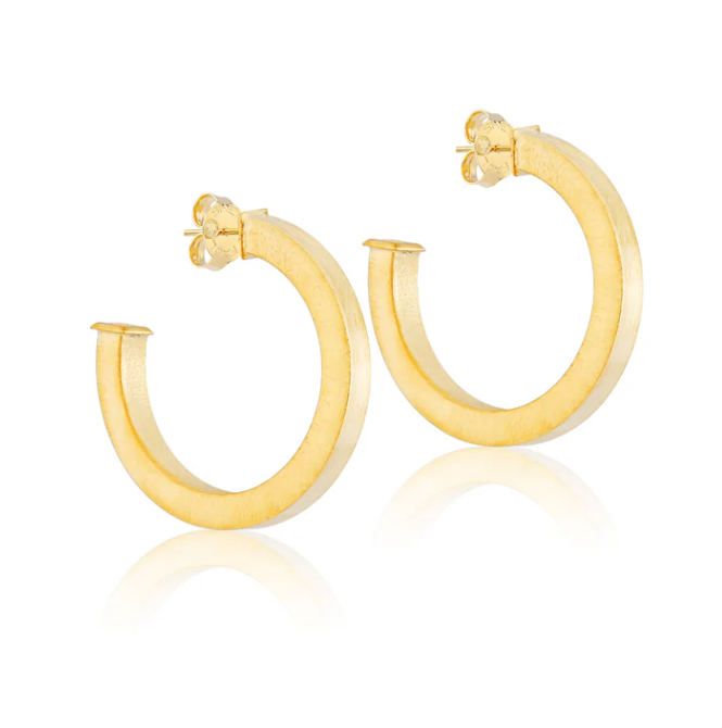 Sheila Fajl Ilana Hoops - Brushed Gold - Gabrielle's Biloxi
