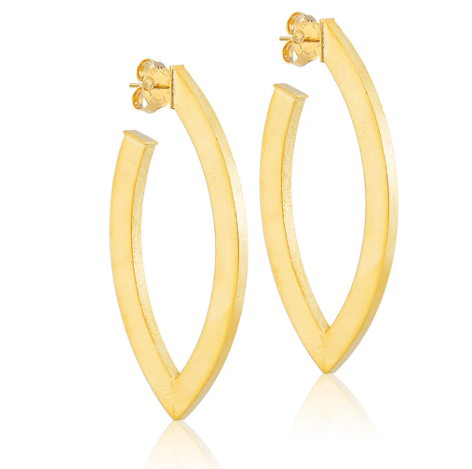Sheila Fajl Alba Hoops - Brushed Gold - Gabrielle's Biloxi