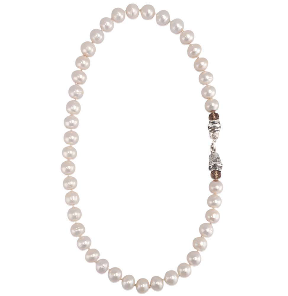 Mignon Faget Knot Clasp on Freshwater Pearl Necklace - Gabrielle's Biloxi