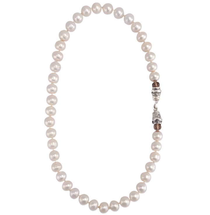 Mignon Faget Knot Clasp on Freshwater Pearl Necklace - Gabrielle's Biloxi