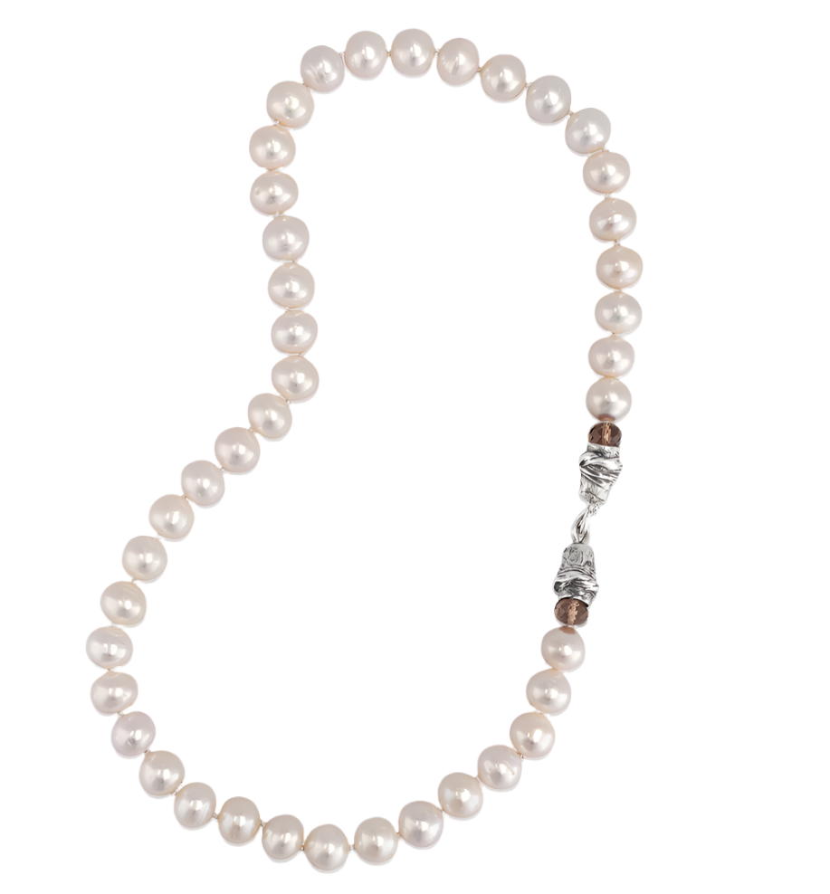 Mignon Faget Knot Clasp on Freshwater Pearl Necklace - Gabrielle's Biloxi