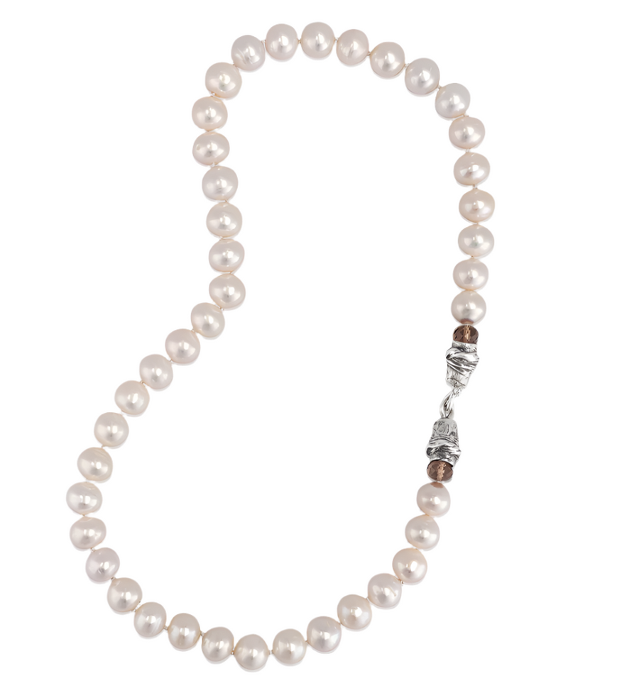 Mignon Faget Knot Clasp on Freshwater Pearl Necklace - Gabrielle's Biloxi