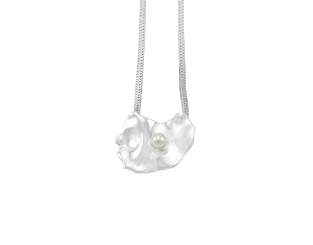 Mignon Faget Oyster with White Pearl Small Pendant Necklace - Gabrielle's Biloxi