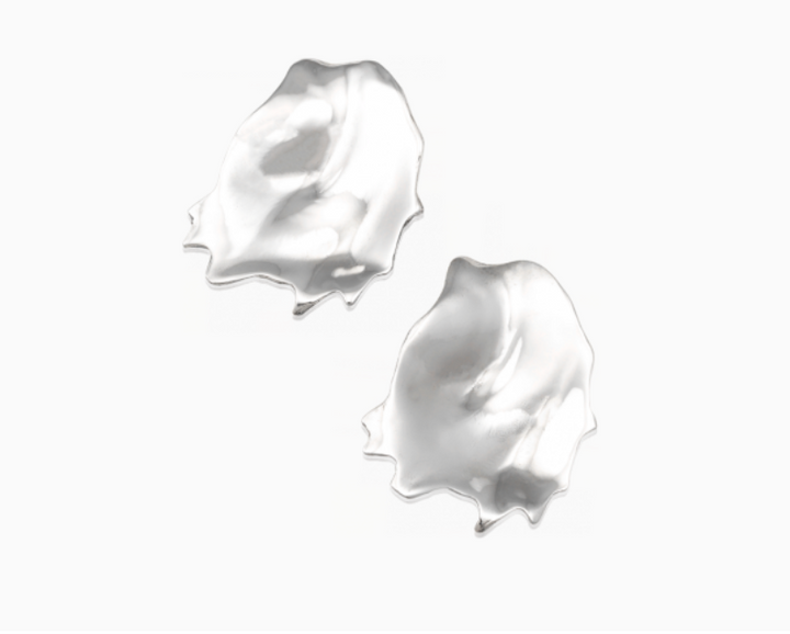 Mignon Faget Oyster Large Earrings - Sterling Silver - Gabrielle's Biloxi