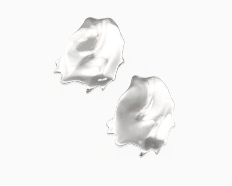 Mignon Faget Oyster Large Earrings - Sterling Silver - Gabrielle's Biloxi