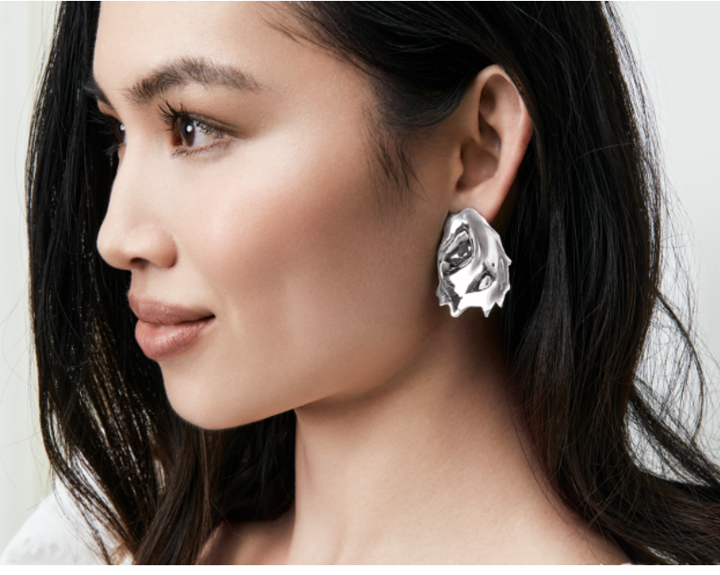 Mignon Faget Oyster Large Earrings - Sterling Silver - Gabrielle's Biloxi