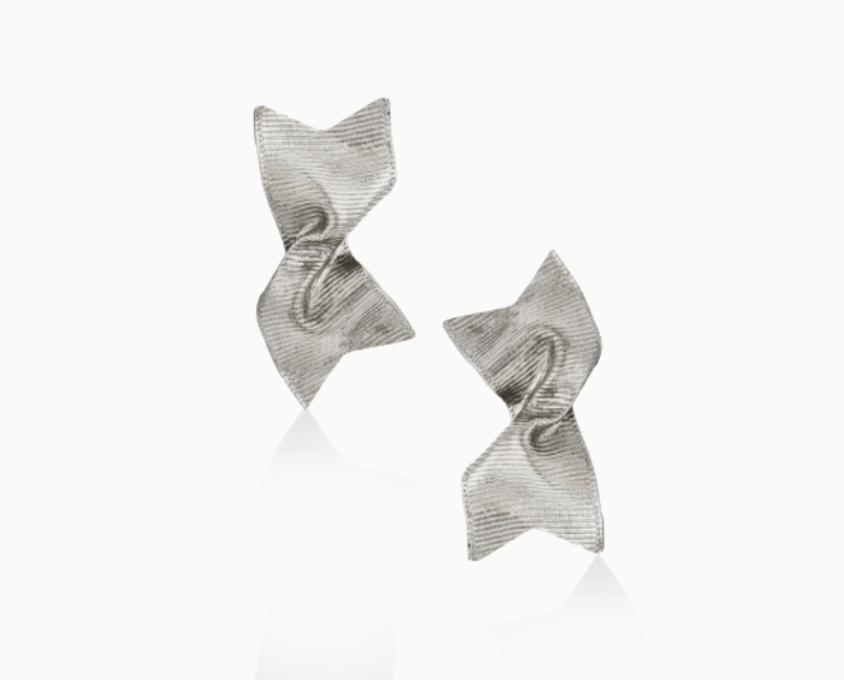 Mignon Faget Twist Bow Earrings - Sterling Silver