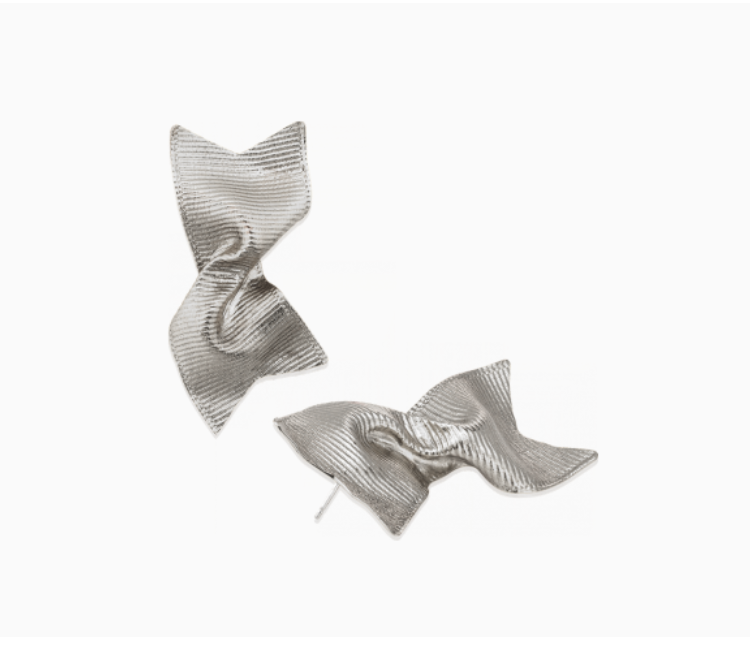 Mignon Faget Twist Bow Earrings - Sterling Silver